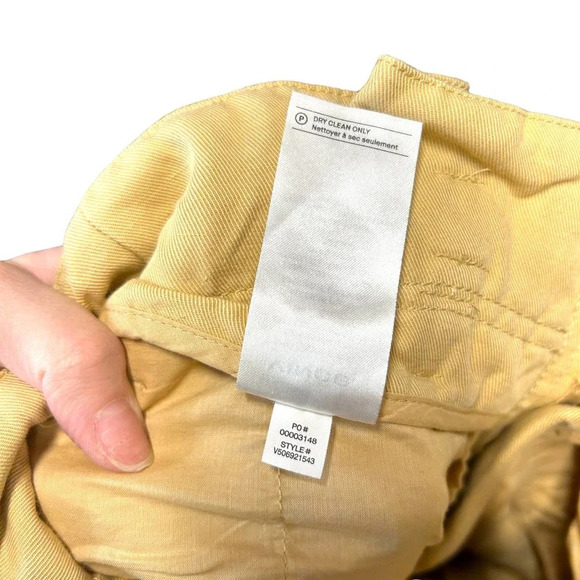 Vince High Rise Linen Cotton Crop Pants In Ginseng Khaki Tan Size 4 - Picture 10 of 10